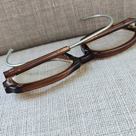 Vintage Romco Women Eyeglasses Frame Brown Z 87 Eye Wear 4 1/2 6 1/2 - Picture 7 of 12